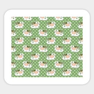 Clover Cow Polk-a-dot Pattern Sticker